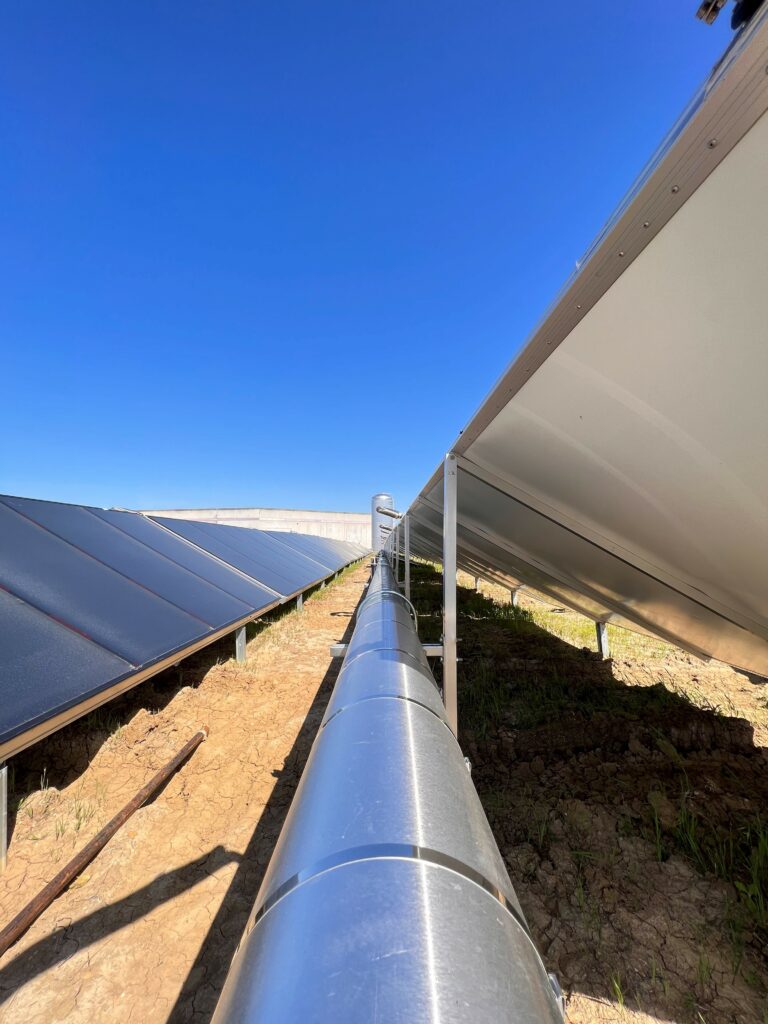 Solar thermal farm collectors in California for Ball