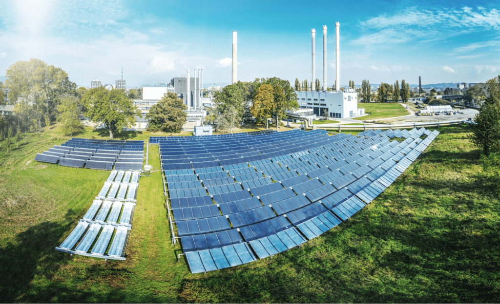 Solar thermal collector field in Graz